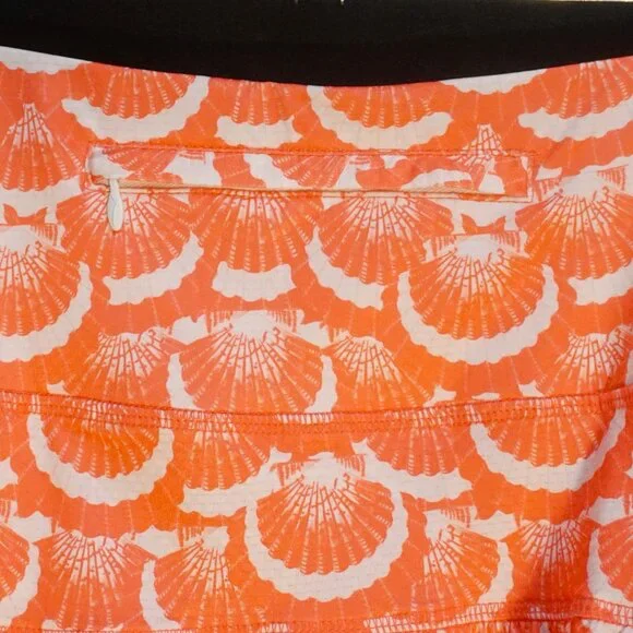 Gottex Golf & Tennis Athletic Skort Coral Seashell Print Women’s XL